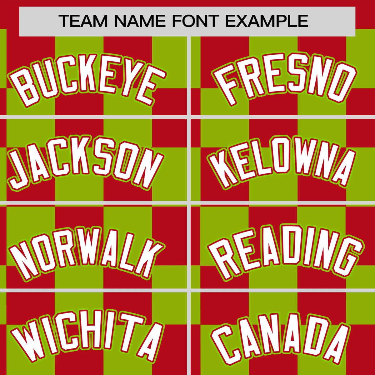 Custom Red Neon Green Crew neck Plaid Pattern Personalized Performance T-Shirt