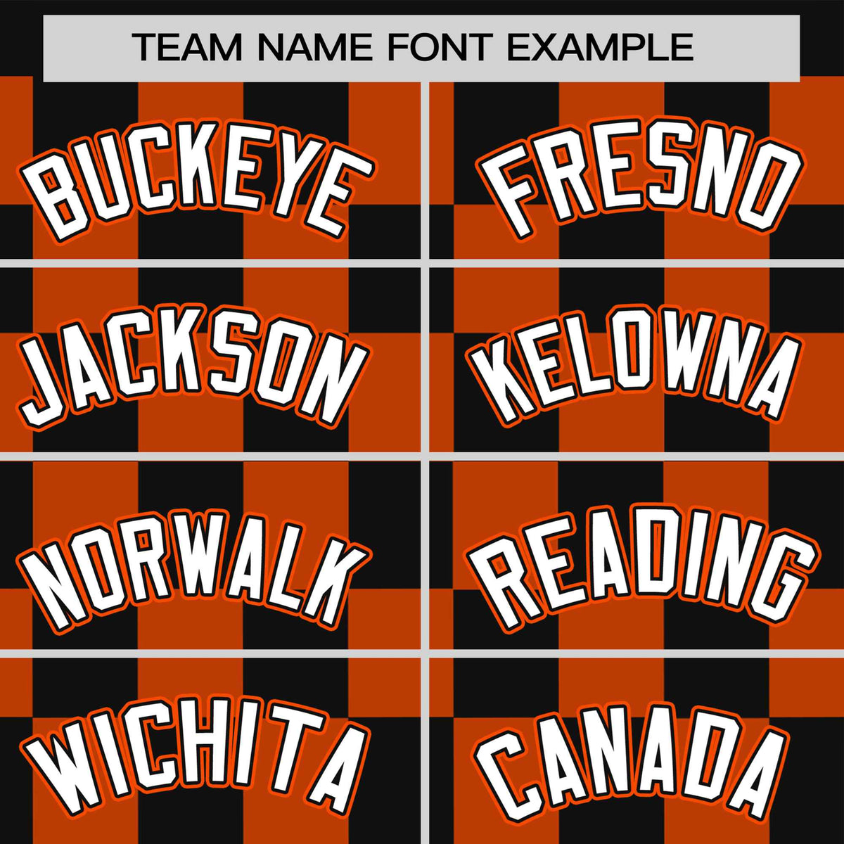 Custom Black Orange Crew neck Plaid Pattern Personalized Performance T-Shirt