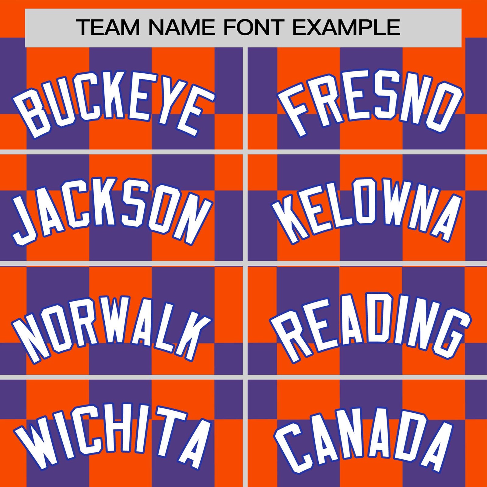 Custom Orange Purple Crew neck Plaid Pattern Personalized Performance T-Shirt