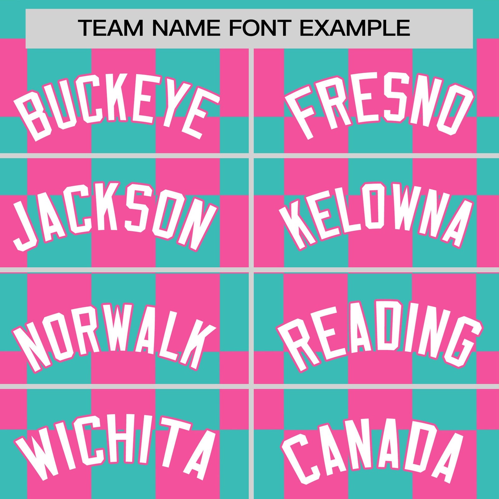 Custom Teal Pink Crew neck Plaid Pattern Personalized Performance T-Shirt