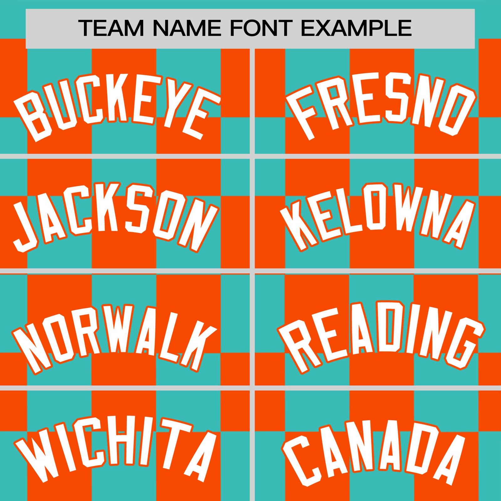 Custom Teal Orange Crew neck Plaid Pattern Personalized Performance T-Shirt