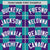 Custom Aqua Purple Crew neck Plaid Pattern Personalized Performance T-Shirt