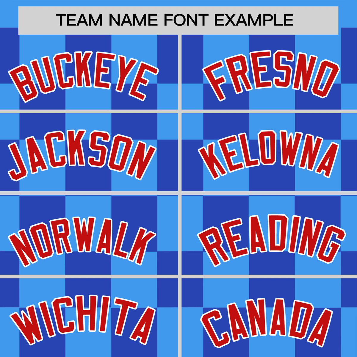 Custom Powder Blue Red Crew neck Plaid Pattern Personalized Performance T-Shirt