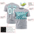 Custom Gray Aqua Crew neck Plaid Pattern Personalized Performance T-Shirt