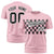 Custom Light Pink Black Crew neck Plaid Pattern Personalized Performance T-Shirt