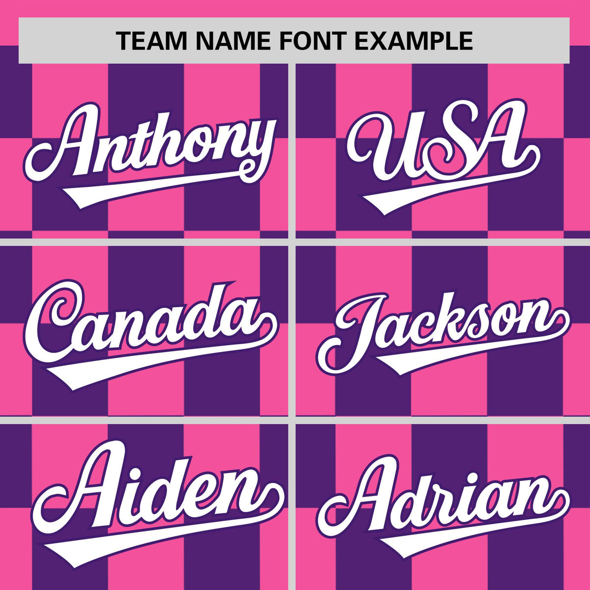 Custom Pink Purple Crew neck Plaid Pattern Personalized Performance T-Shirt