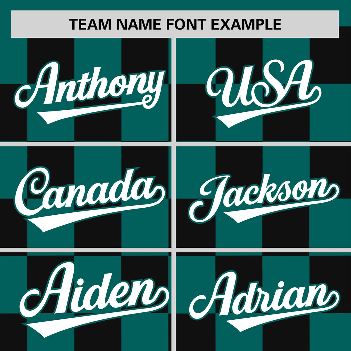 Custom Green Aqua Crew neck Plaid Pattern Personalized Performance T-Shirt