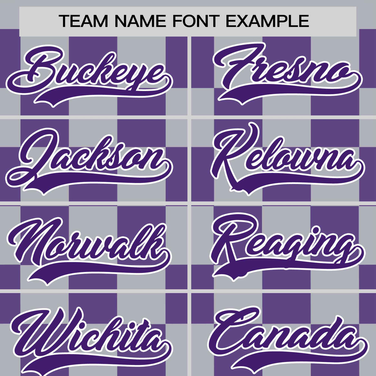 Custom Gray Purple Crew neck Plaid Pattern Personalized Performance T-Shirt