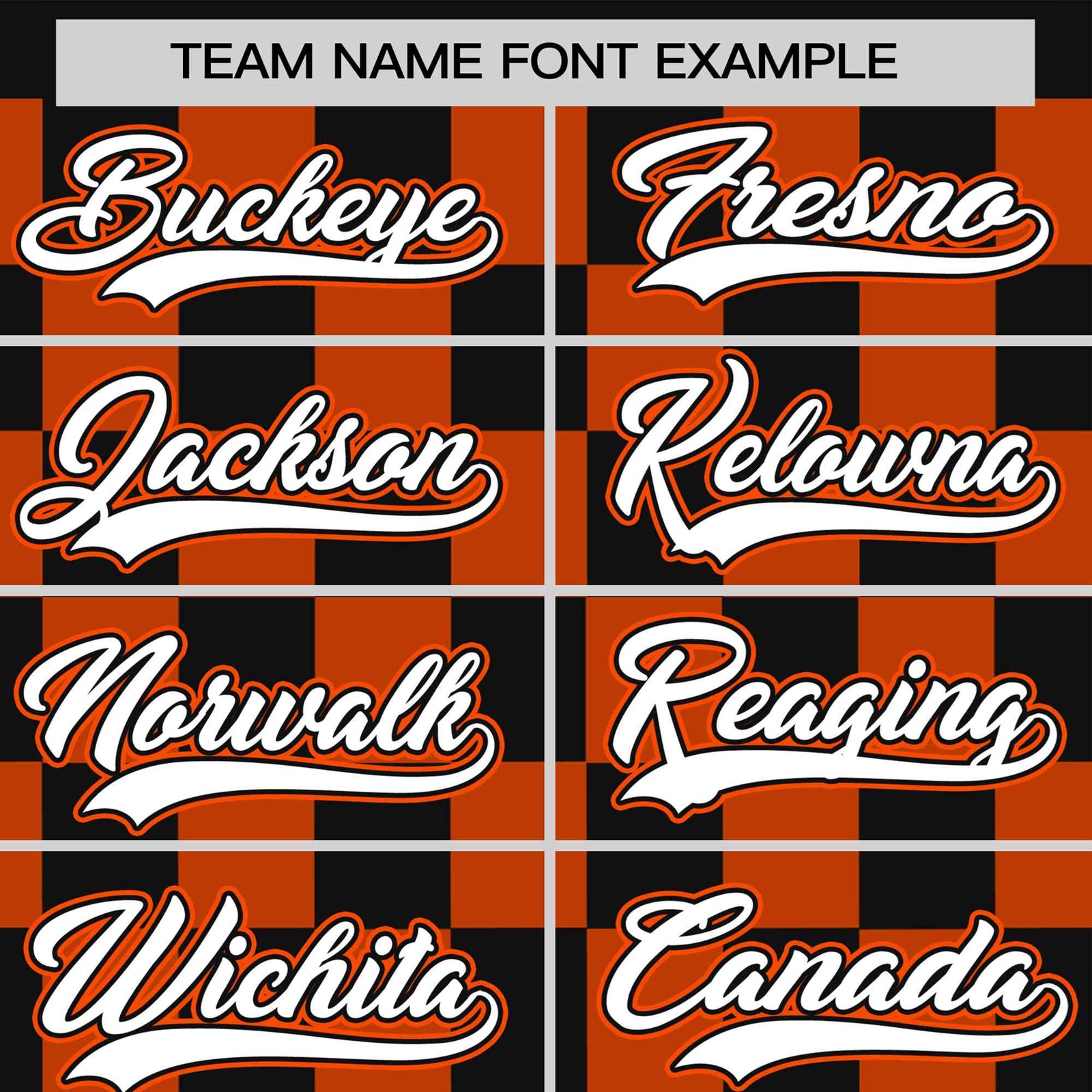 Custom Black Orange Crew neck Plaid Pattern Personalized Performance T-Shirt