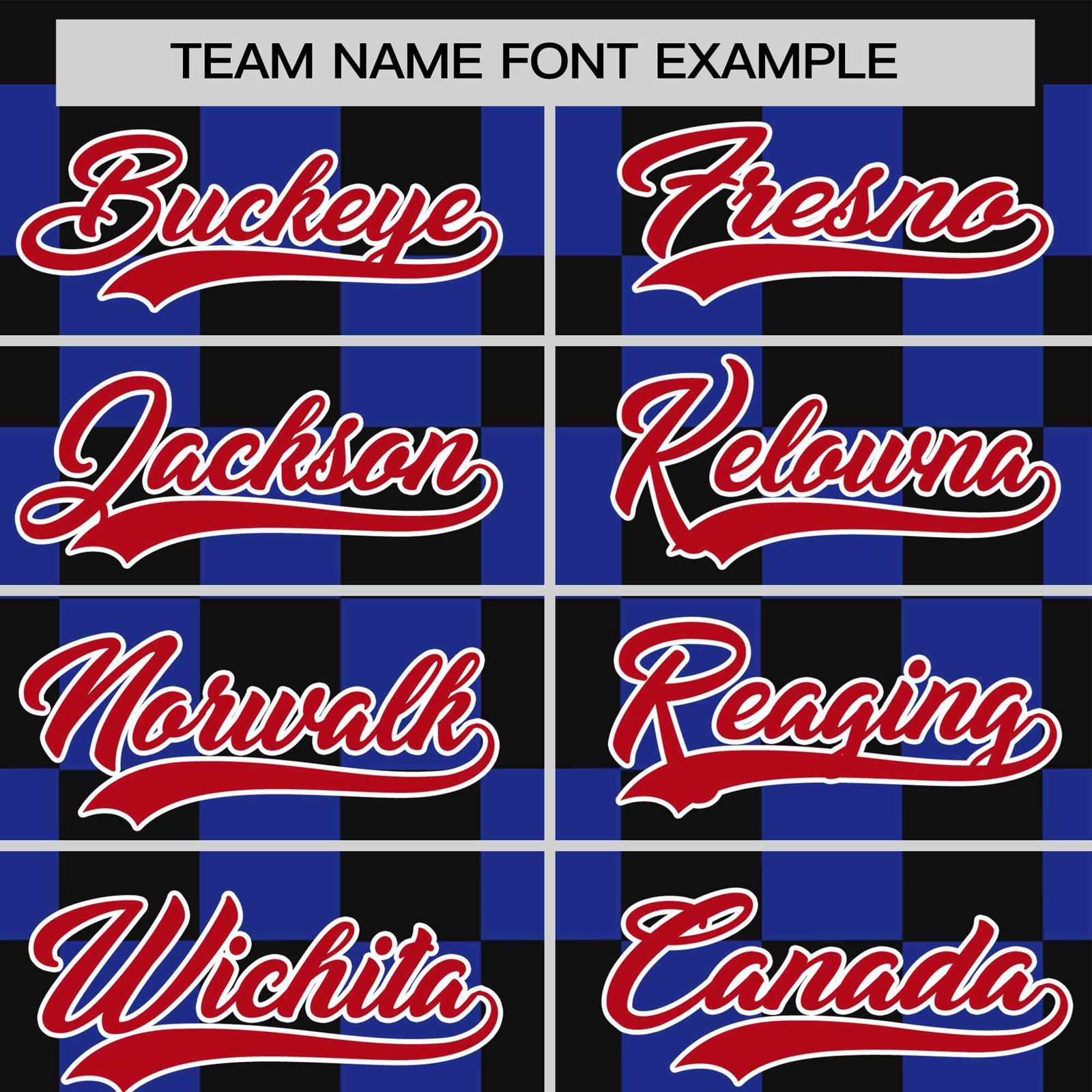 Custom Black Royal Blue Crew neck Plaid Pattern Personalized Performance T-Shirt