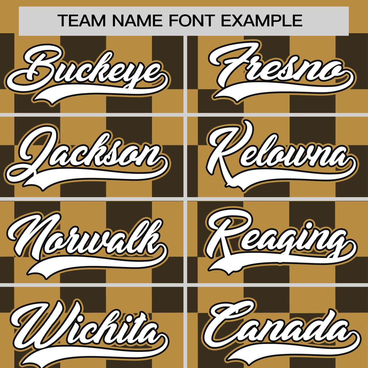 Custom Old Gold Black Crew neck Plaid Pattern Personalized Performance T-Shirt