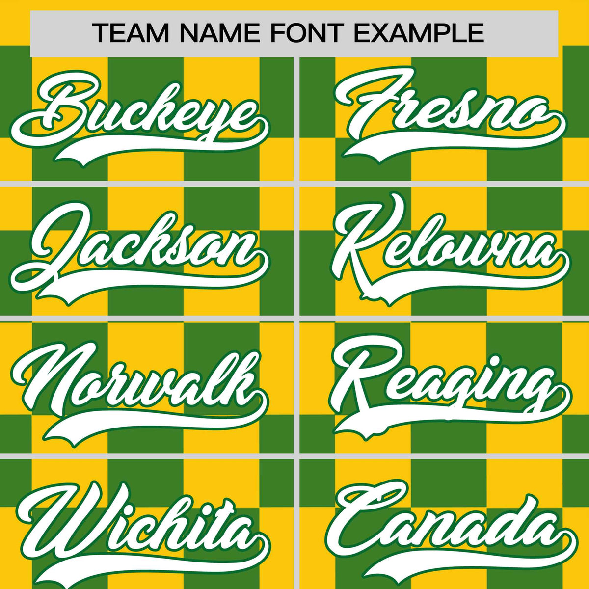 Custom Gold-01 Kelly Green Crew neck Plaid Pattern Personalized Performance T-Shirt