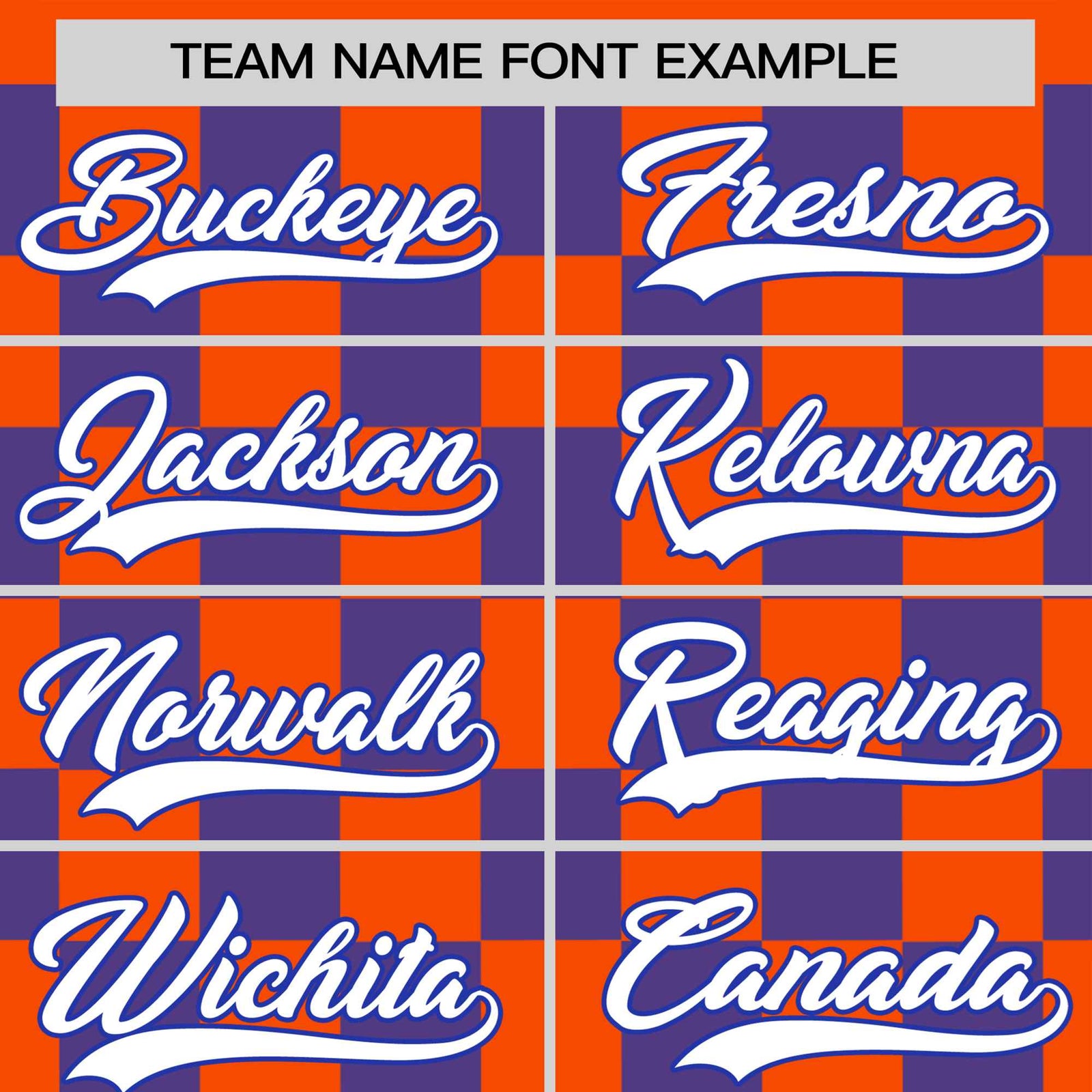 Custom Orange Purple Crew neck Plaid Pattern Personalized Performance T-Shirt