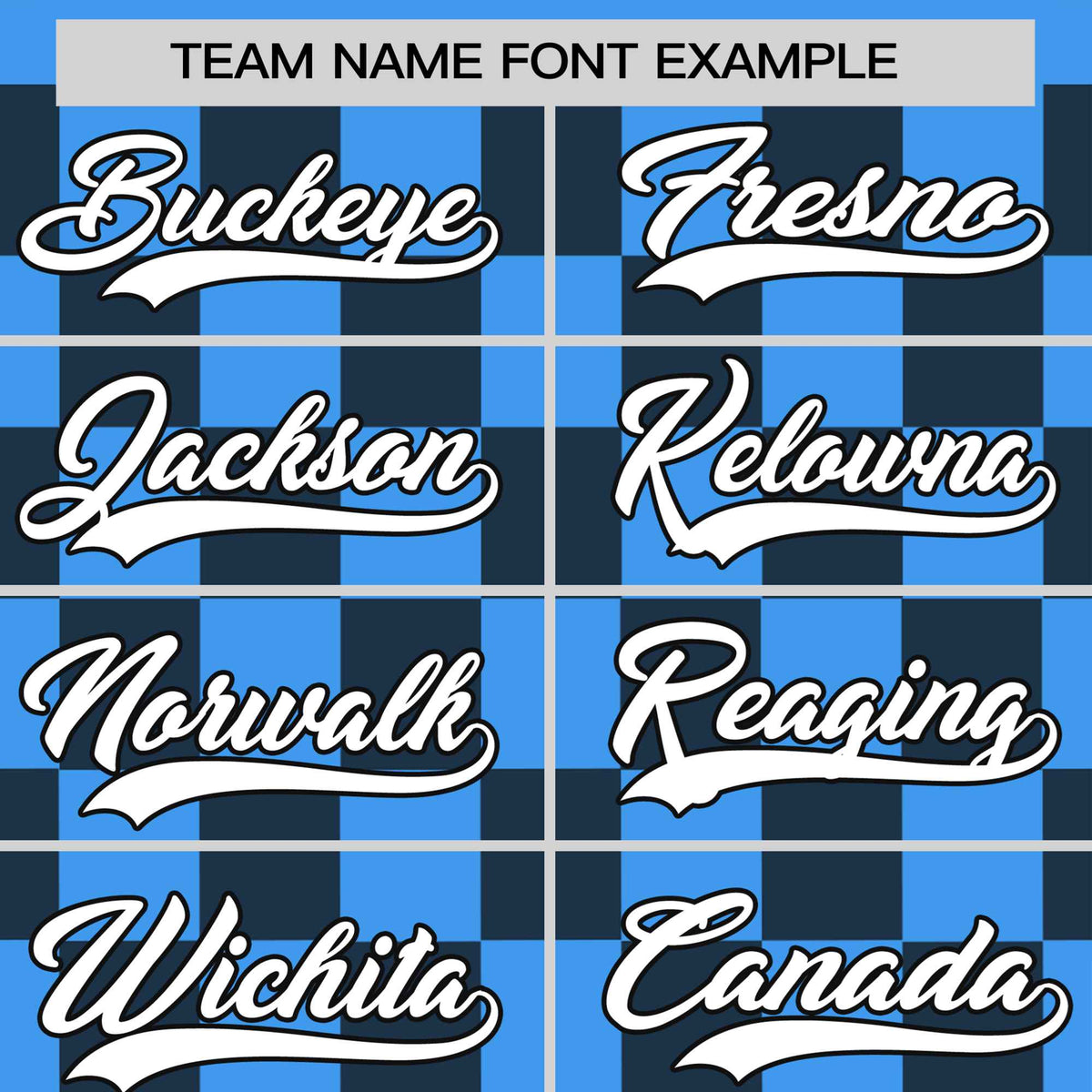 Custom Powder Blue Black Crew neck Plaid Pattern Personalized Performance T-Shirt