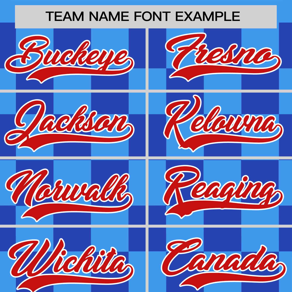 Custom Powder Blue Red Crew neck Plaid Pattern Personalized Performance T-Shirt