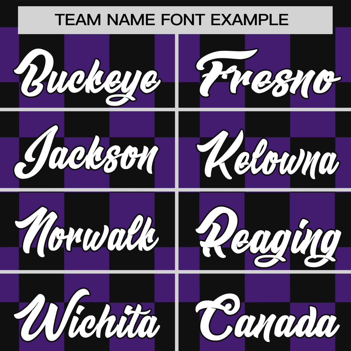 Custom Black Purple Crew neck Plaid Pattern Personalized Performance T-Shirt