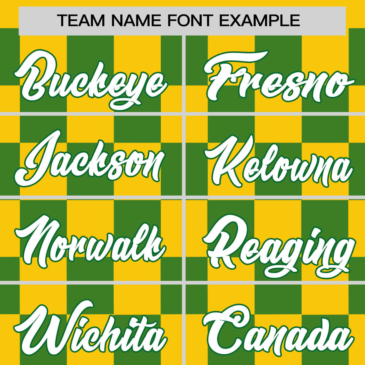 Custom Gold-01 Kelly Green Crew neck Plaid Pattern Personalized Performance T-Shirt