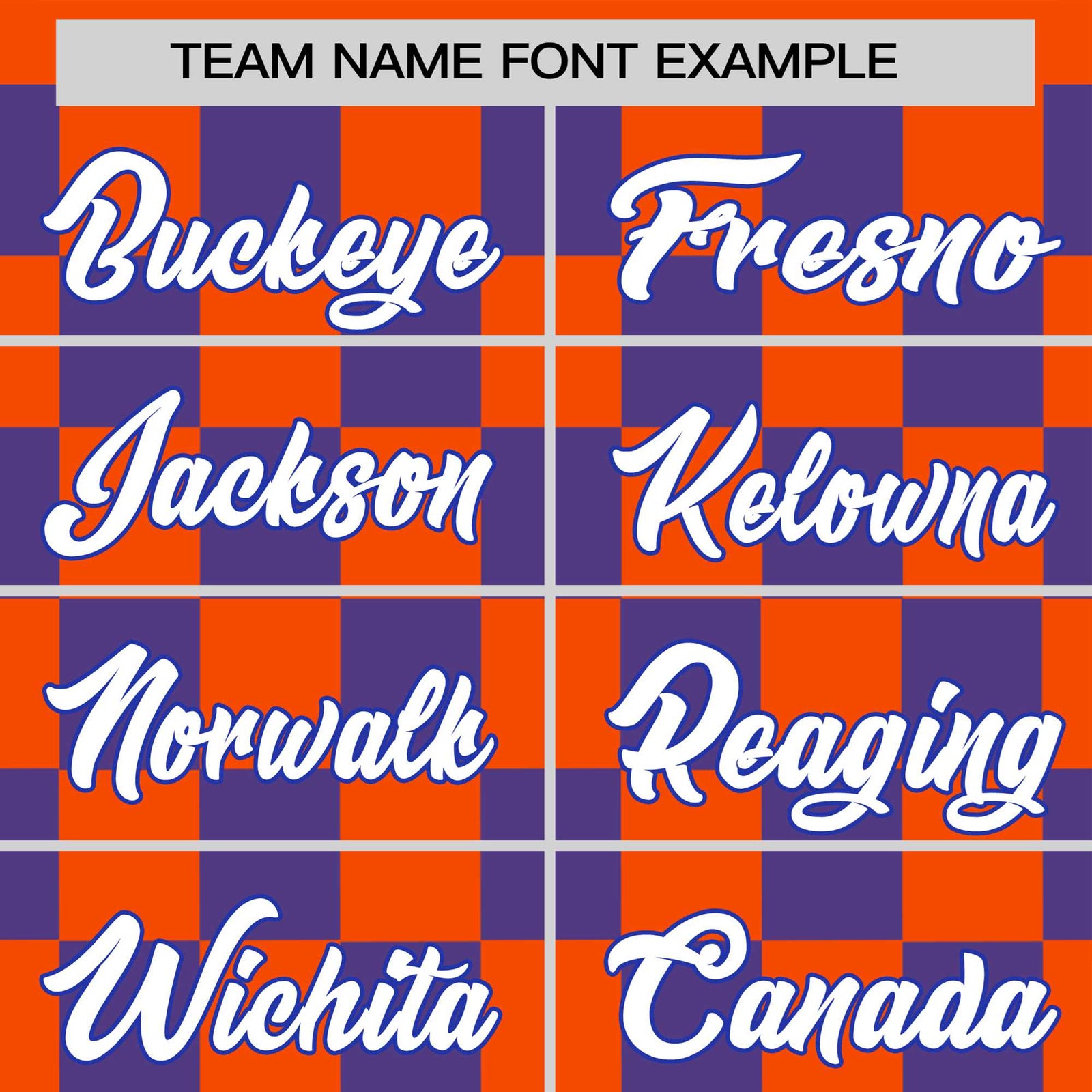 Custom Orange Purple Crew neck Plaid Pattern Personalized Performance T-Shirt