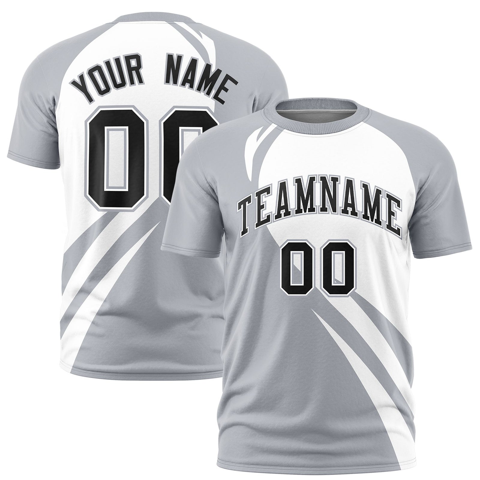 Custom White Gray Personalized Slanting Lump Pattern Performance T-Shirt