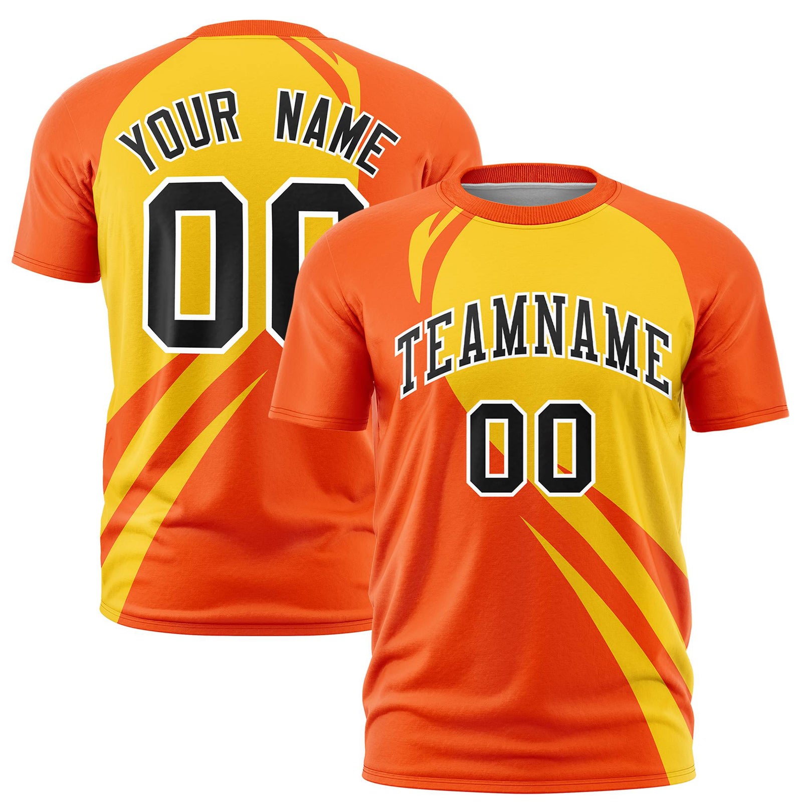 Custom Gold 01-Orange Personalized Slanting Lump Pattern Performance T-Shirt