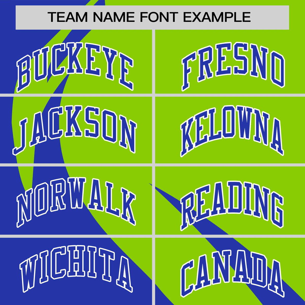 Custom Neon Green-Royal Blue Personalized Slanting Lump Pattern Performance T-Shirt