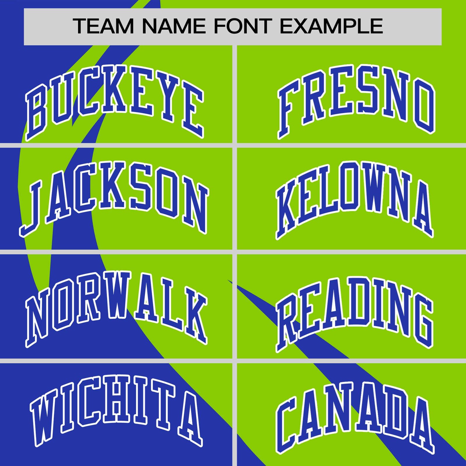 Custom Neon Green-Royal Blue Personalized Slanting Lump Pattern Performance T-Shirt