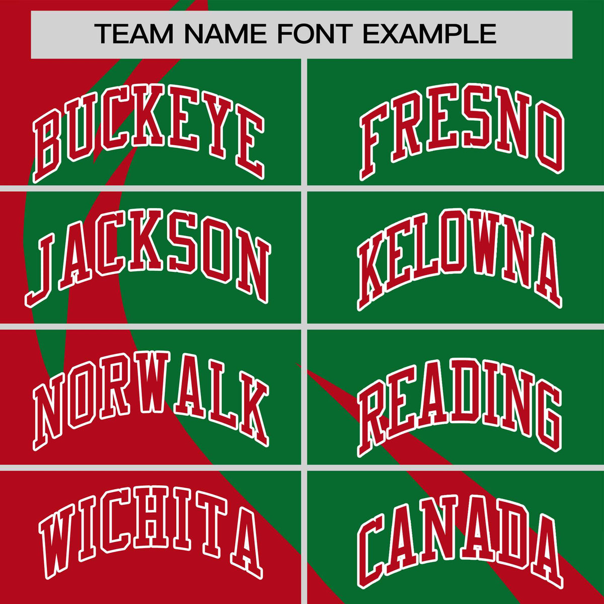 Custom Kelly Green-Red Personalized Slanting Lump Pattern Performance T-Shirt