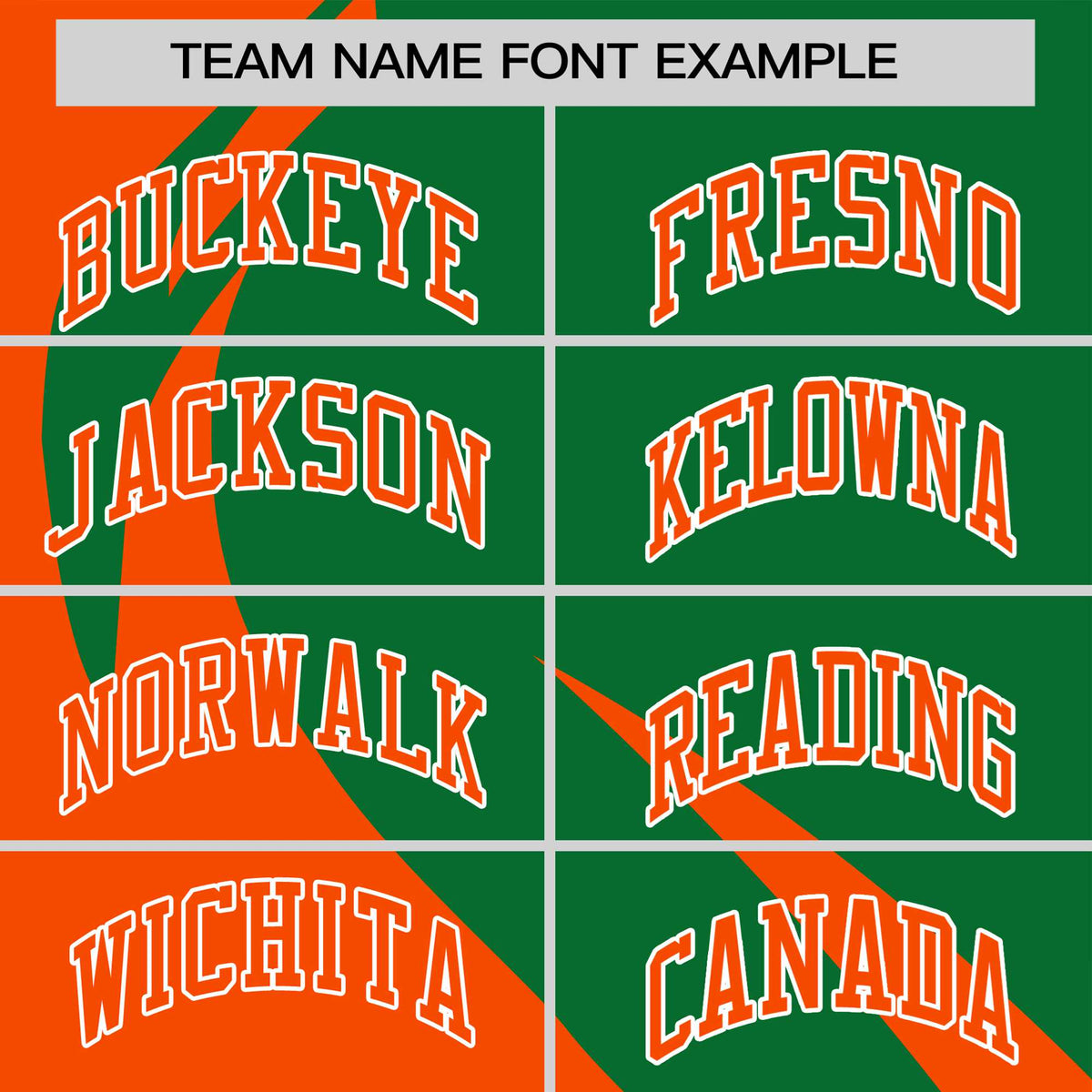 Custom Kelly Green-Orange Personalized Slanting Lump Pattern Performance T-Shirt