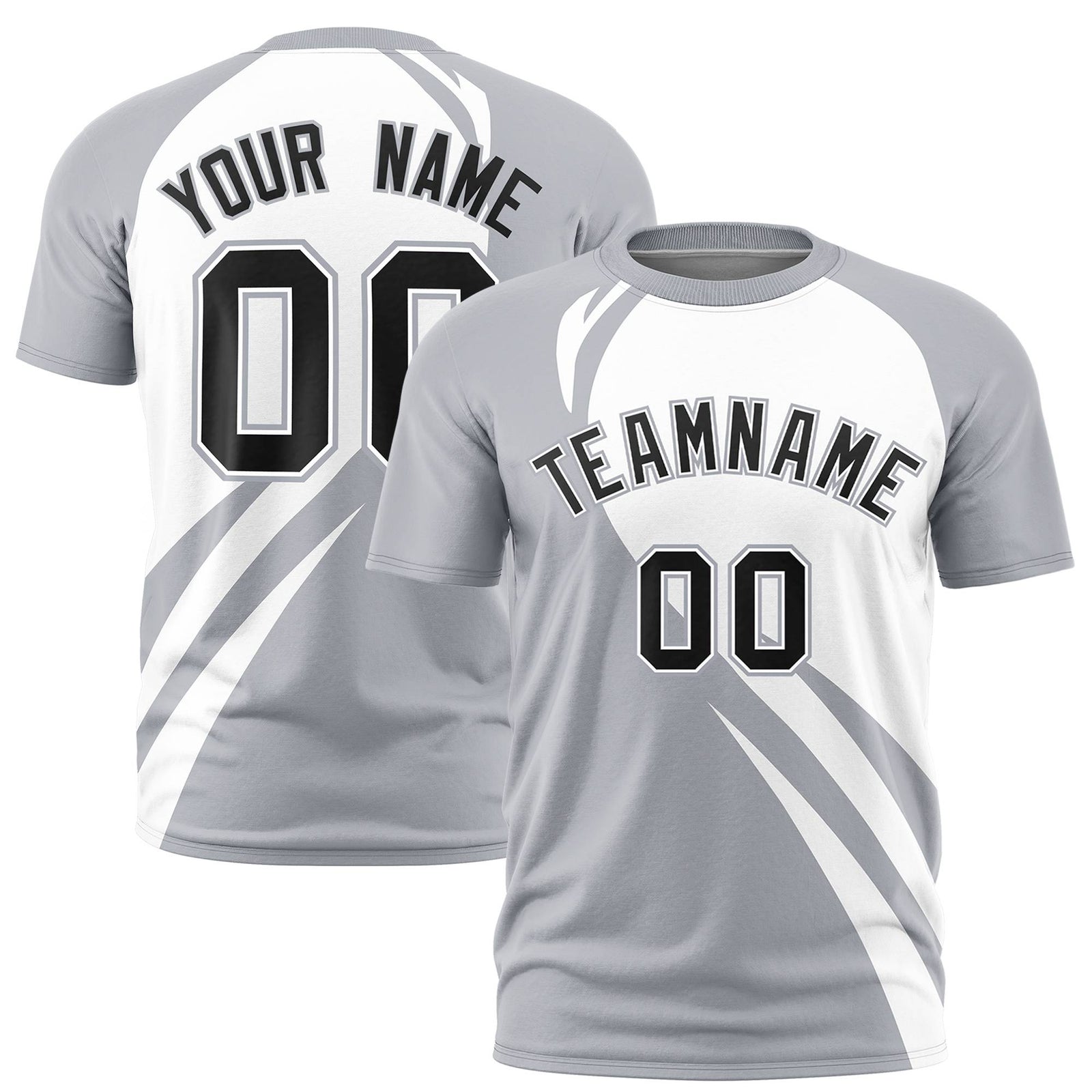 Custom White Gray Personalized Slanting Lump Pattern Performance T-Shirt