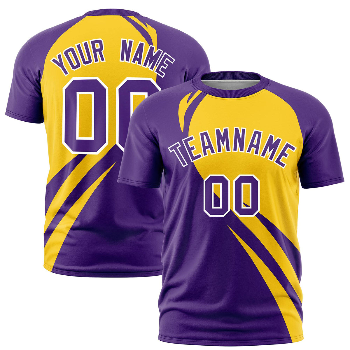 Custom Gold 01-Purple Personalized Slanting Lump Pattern Performance T-Shirt