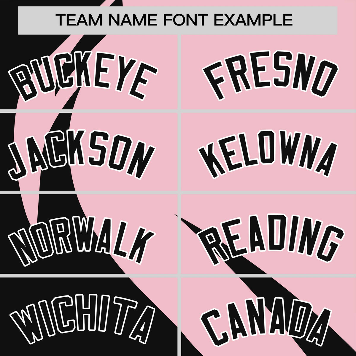 Custom Light Pink-Black Personalized Slanting Lump Pattern Performance T-Shirt