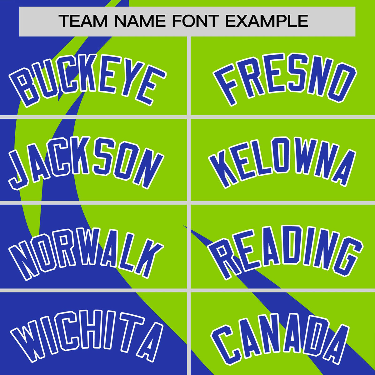 Custom Neon Green-Royal Blue Personalized Slanting Lump Pattern Performance T-Shirt