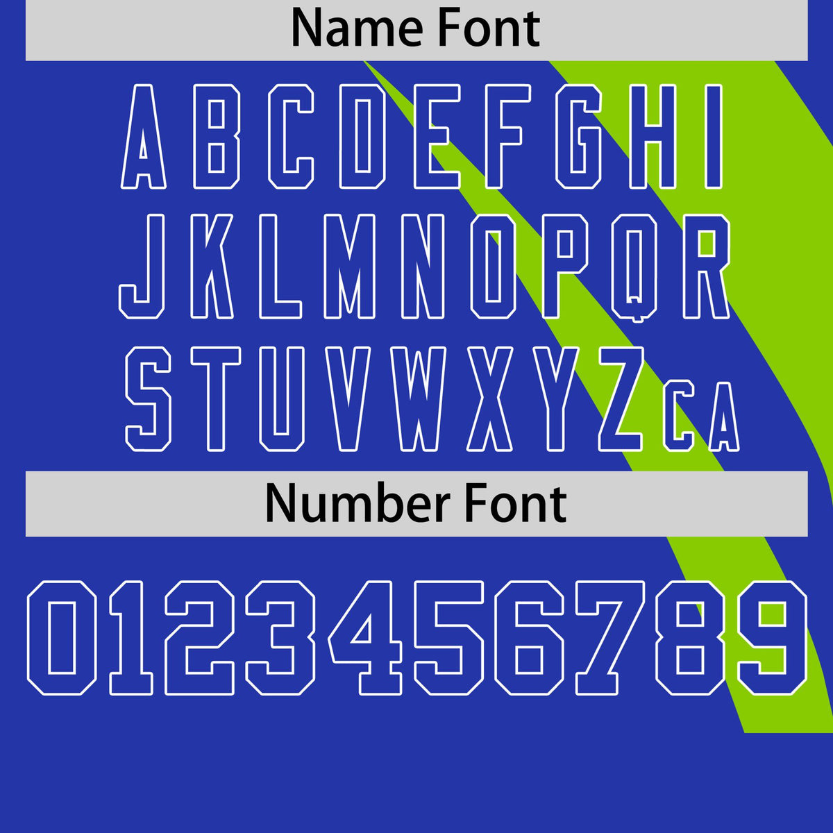 Custom Neon Green-Royal Blue Personalized Slanting Lump Pattern Performance T-Shirt