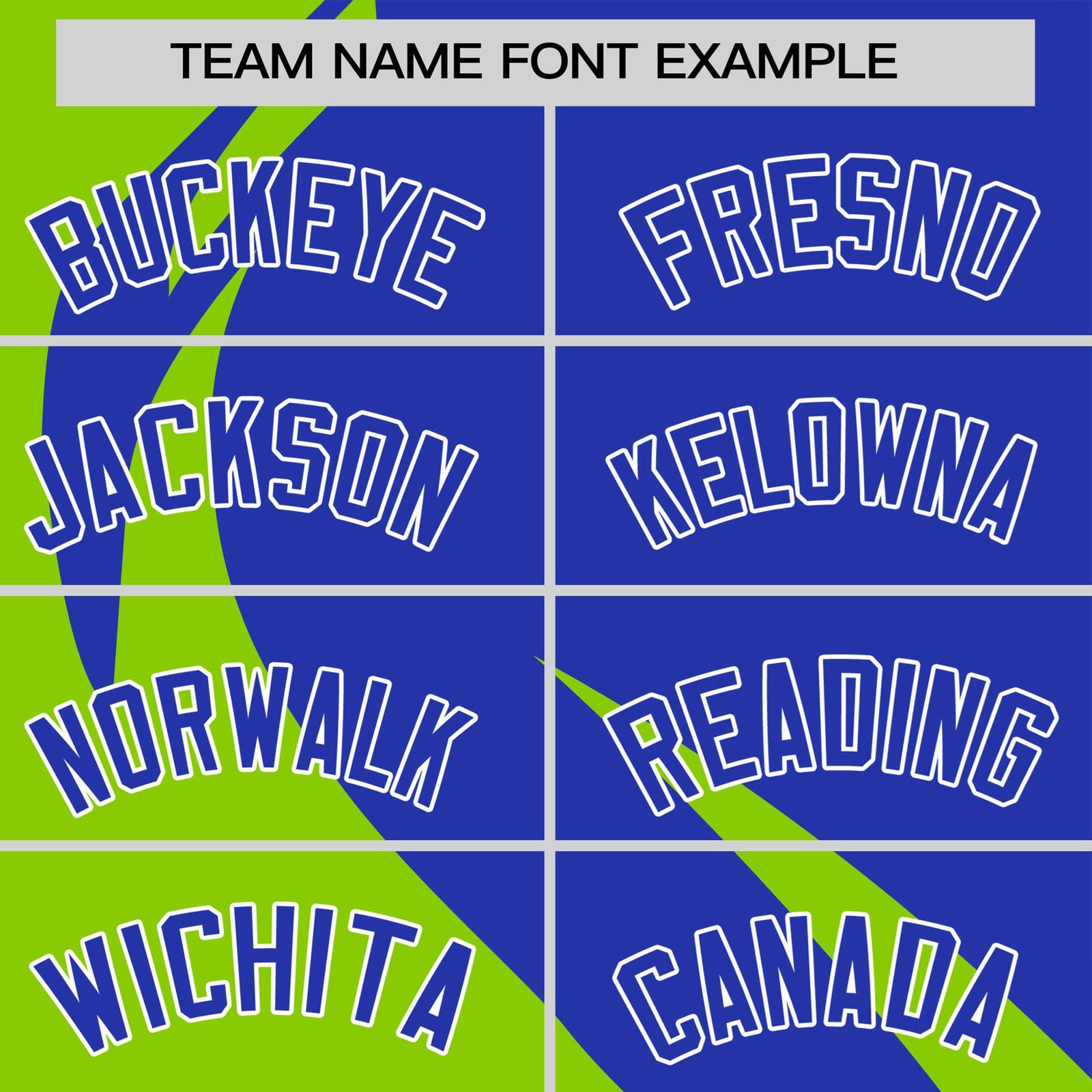 Custom Royal Blue-Neon Green Personalized Slanting Lump Pattern Performance T-Shirt