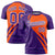 Custom Orange Purple Personalized Slanting Lump Pattern Performance T-Shirt