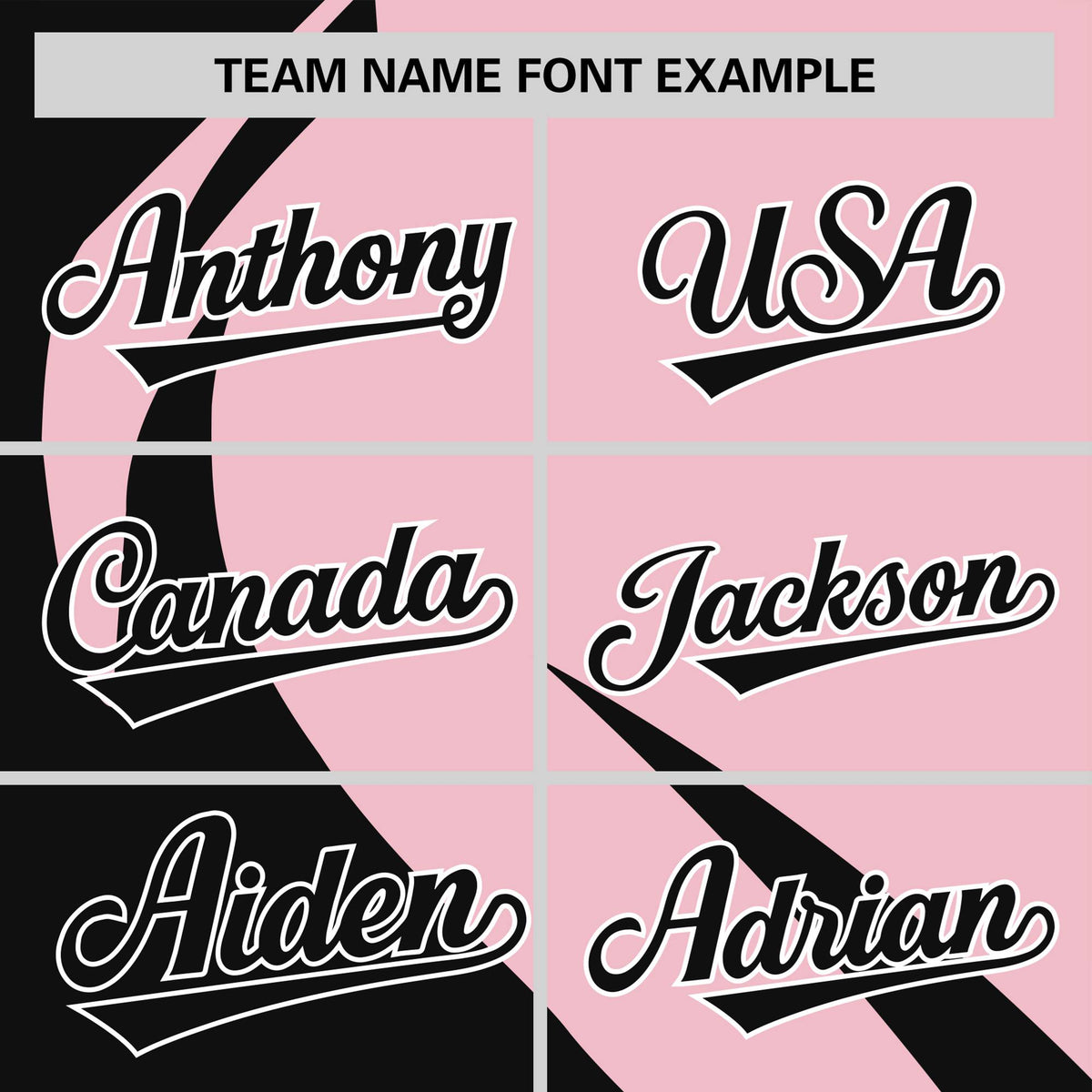 Custom Light Pink-Black Personalized Slanting Lump Pattern Performance T-Shirt