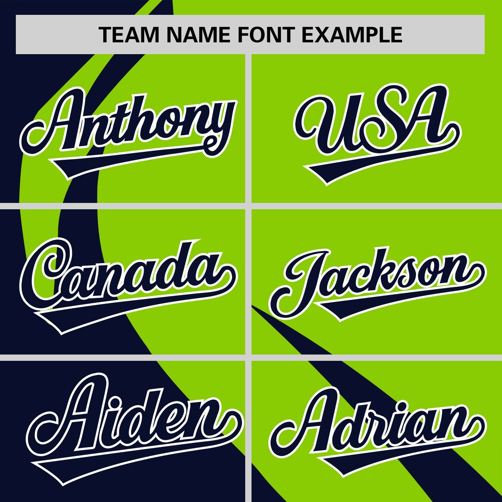 Custom Neon Green-Navy Personalized Slanting Lump Pattern Performance T-Shirt