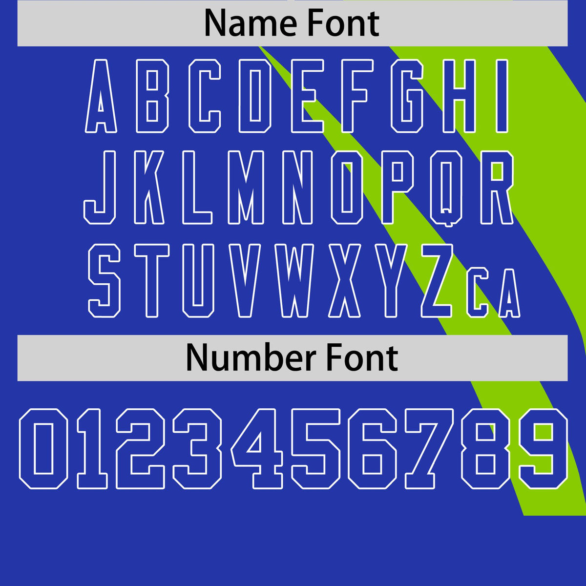 Custom Neon Green-Royal Blue Personalized Slanting Lump Pattern Performance T-Shirt