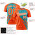 Custom Aqua Orange Personalized Slanting Lump Pattern Performance T-Shirt