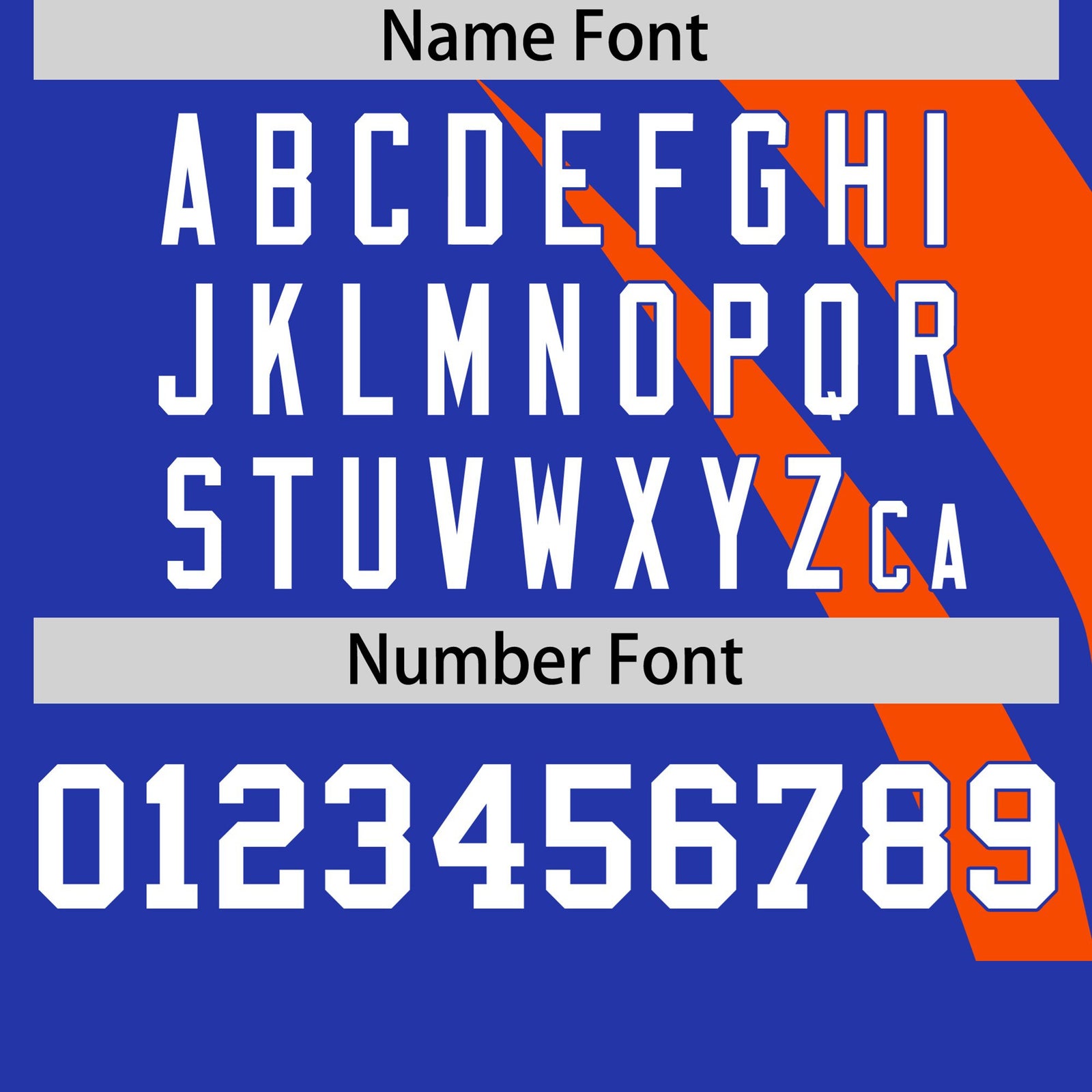 Custom Orange-Royal Blue Personalized Slanting Lump Pattern Performance T-Shirt