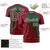 Custom Green Crimson Personalized Slanting Lump Pattern Performance T-Shirt