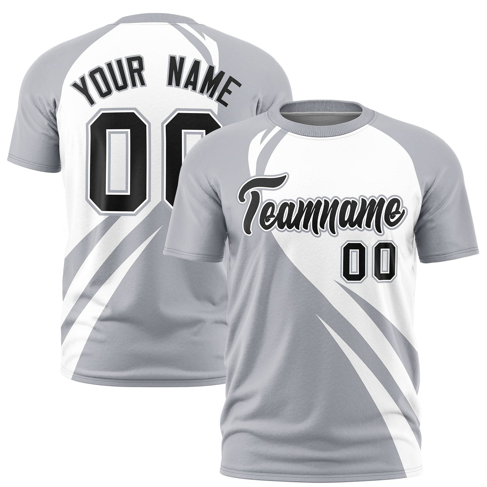 Custom White Gray Personalized Slanting Lump Pattern Performance T-Shirt