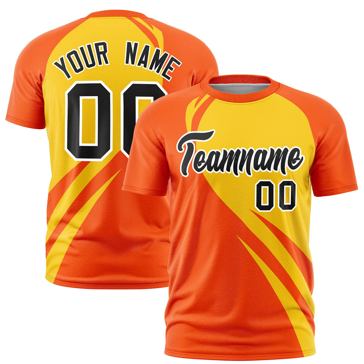 Custom Gold 01-Orange Personalized Slanting Lump Pattern Performance T-Shirt