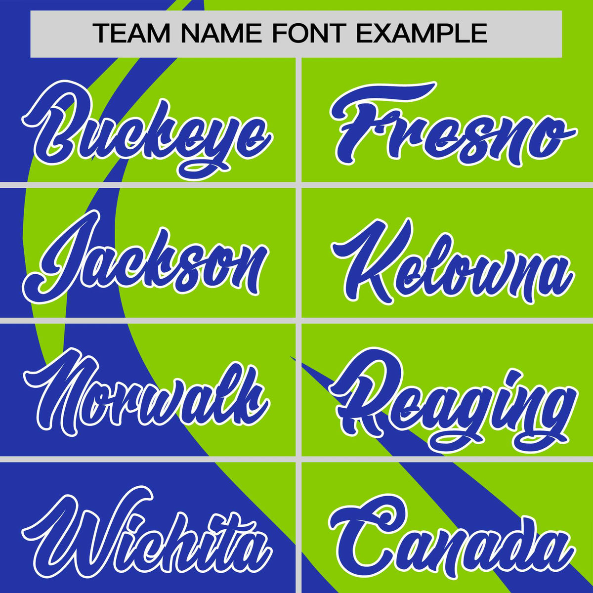 Custom Neon Green-Royal Blue Personalized Slanting Lump Pattern Performance T-Shirt