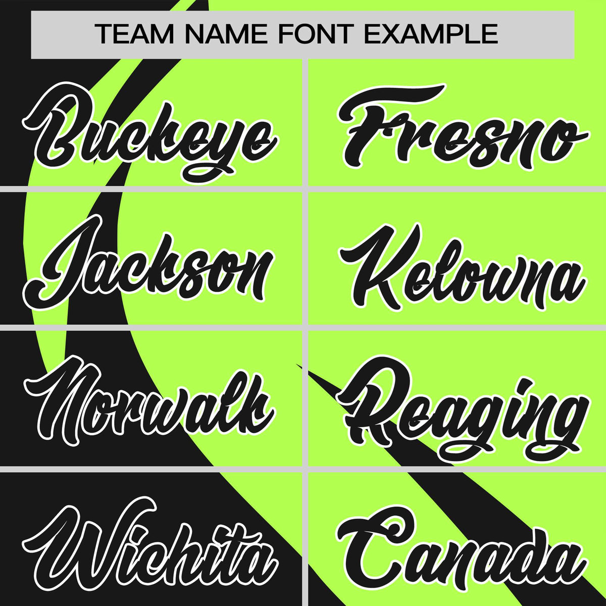 Custom Neon Green-Black Personalized Slanting Lump Pattern Performance T-Shirt