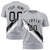 Custom Gray Black-White Personalized Slash Pattern Performance T-Shirt