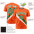 Custom Orange Kelly Green-White Personalized Slash Pattern Performance T-Shirt