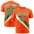 Custom Orange Kelly Green-White Personalized Slash Pattern Performance T-Shirt