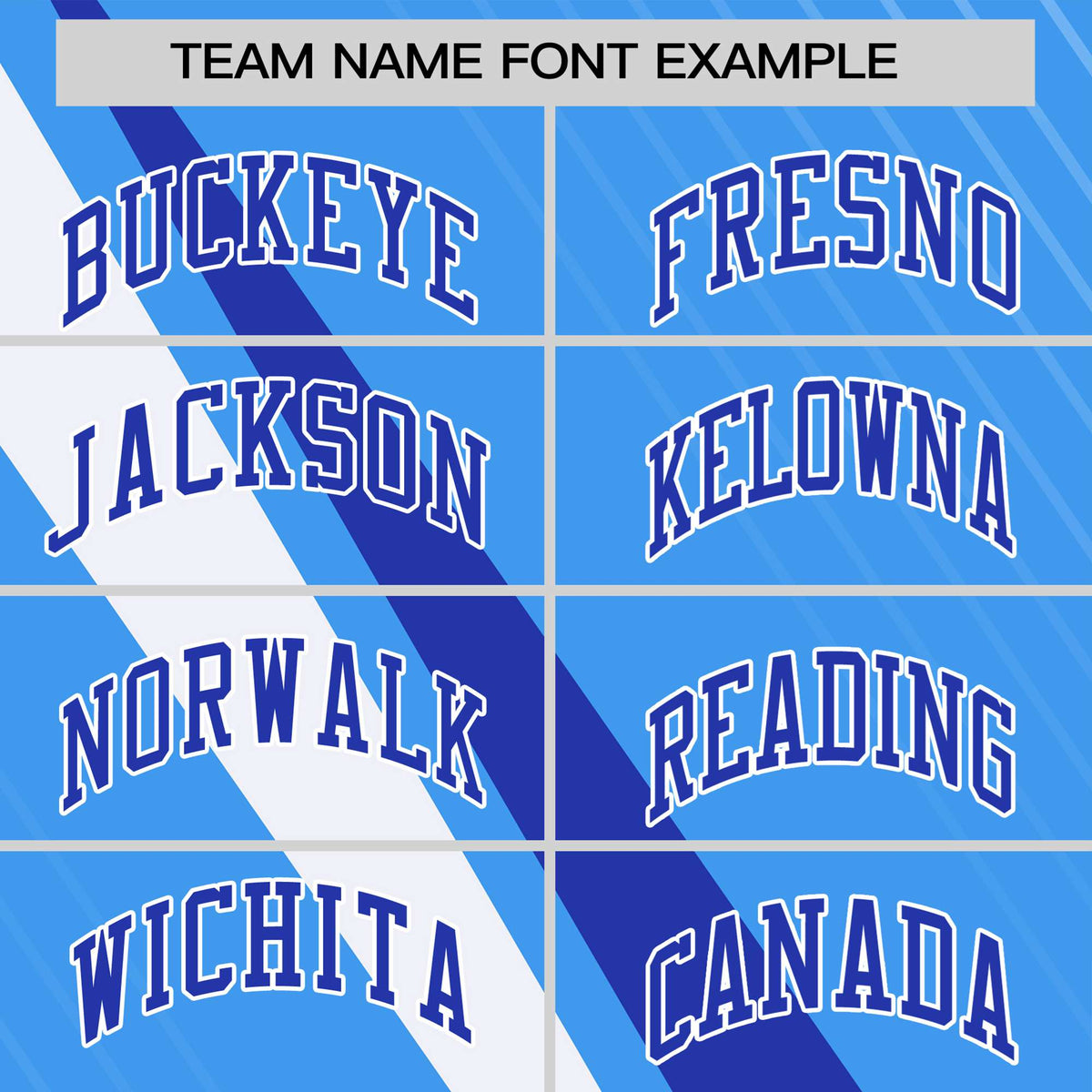 Custom Powder Blue-Royal Blue White Personalized Slash Pattern Performance T-Shirt