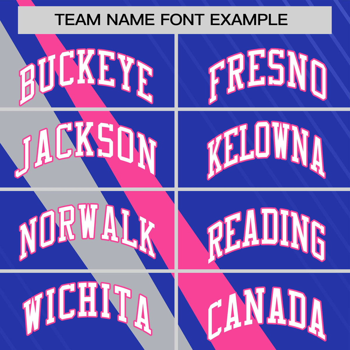 Custom Royal Blue-Pink Gray Personalized Slash Pattern Performance T-Shirt